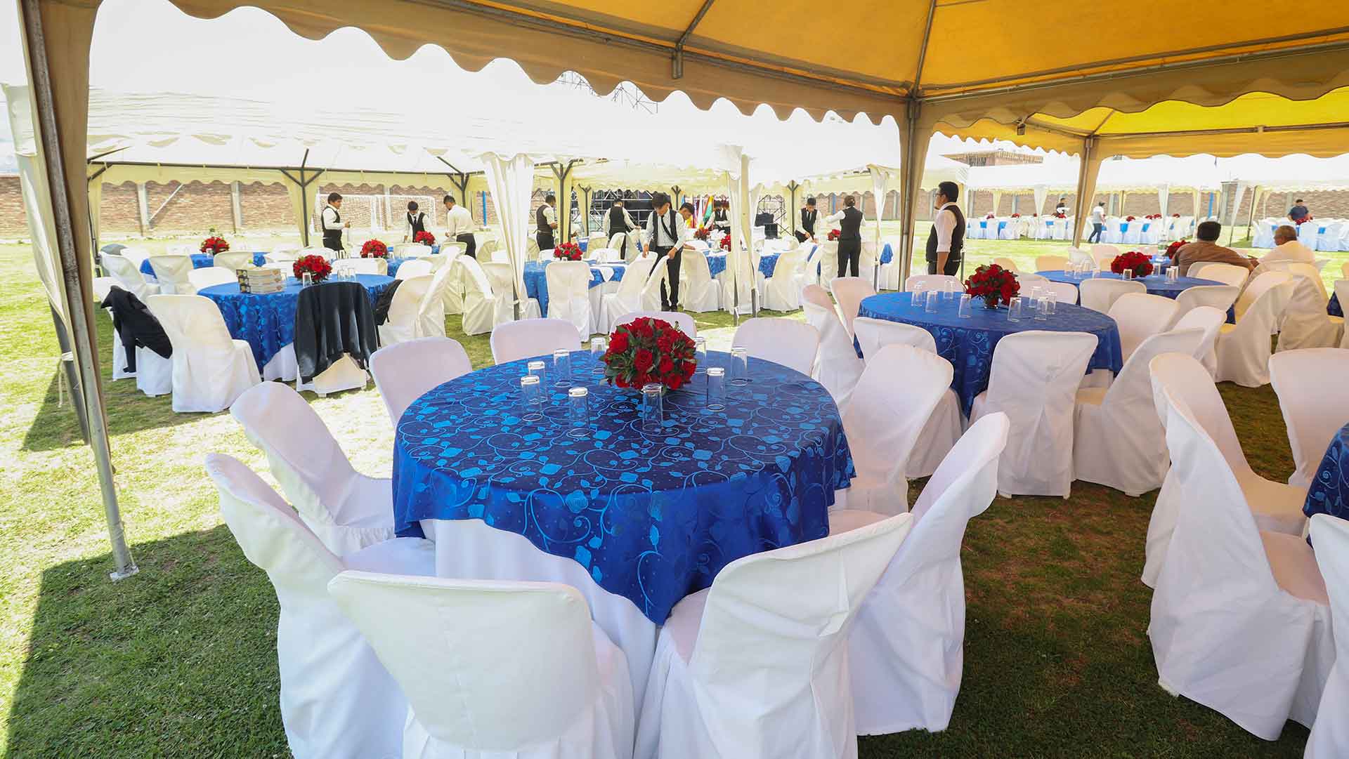 eventos empresariales azul azul